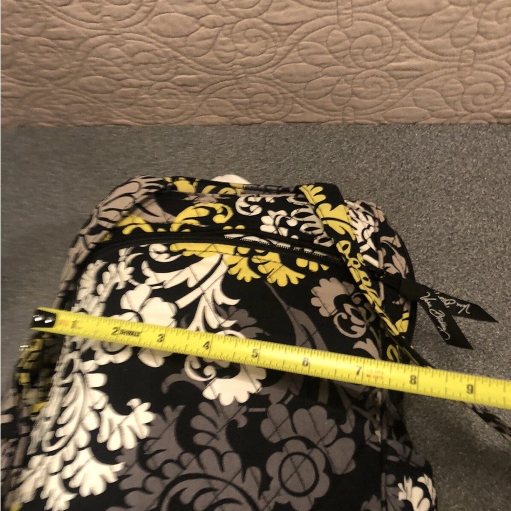 Vera Bradley Backpack Sm Quilted Cotton Zip Yellow Floral “Baroque” 2010 12x9x4 - Picture 13 of 15